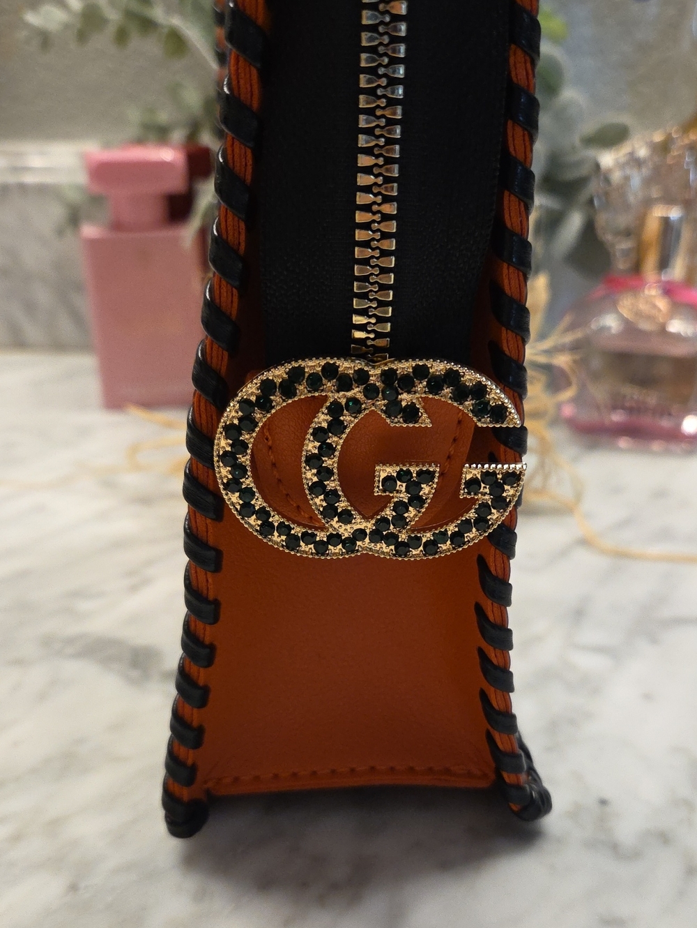 Fashion Multicolor GG Patterned Mini Tote with Black Handles & Crossbody Strap - Picture 4 of 15